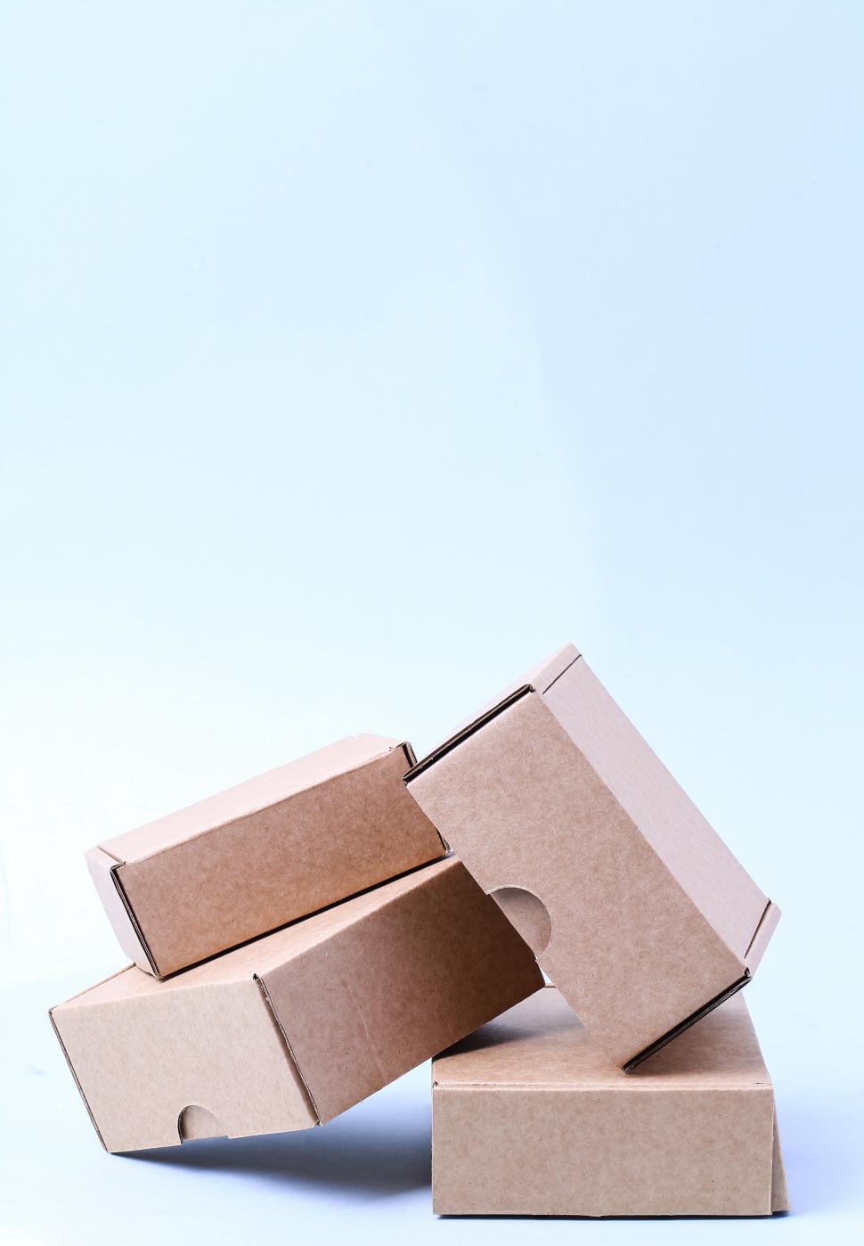 Free Image of Pile of cardboard boxes 