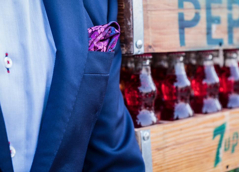 Free Image of Handkerchief and suit pocket 