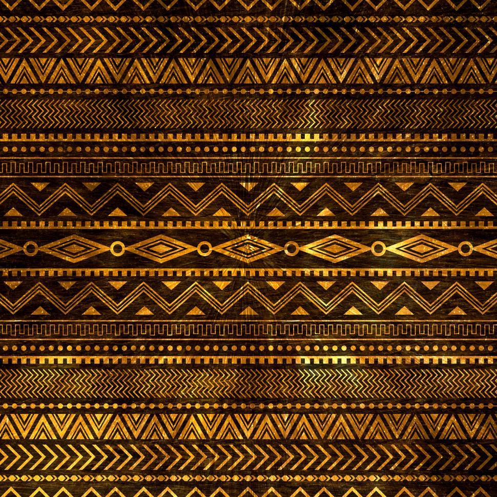 Free Image of Golden Tribal Pattern - Glittering Tribal Pattern  