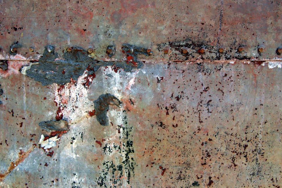 Free Image of Metal Wall with stains 