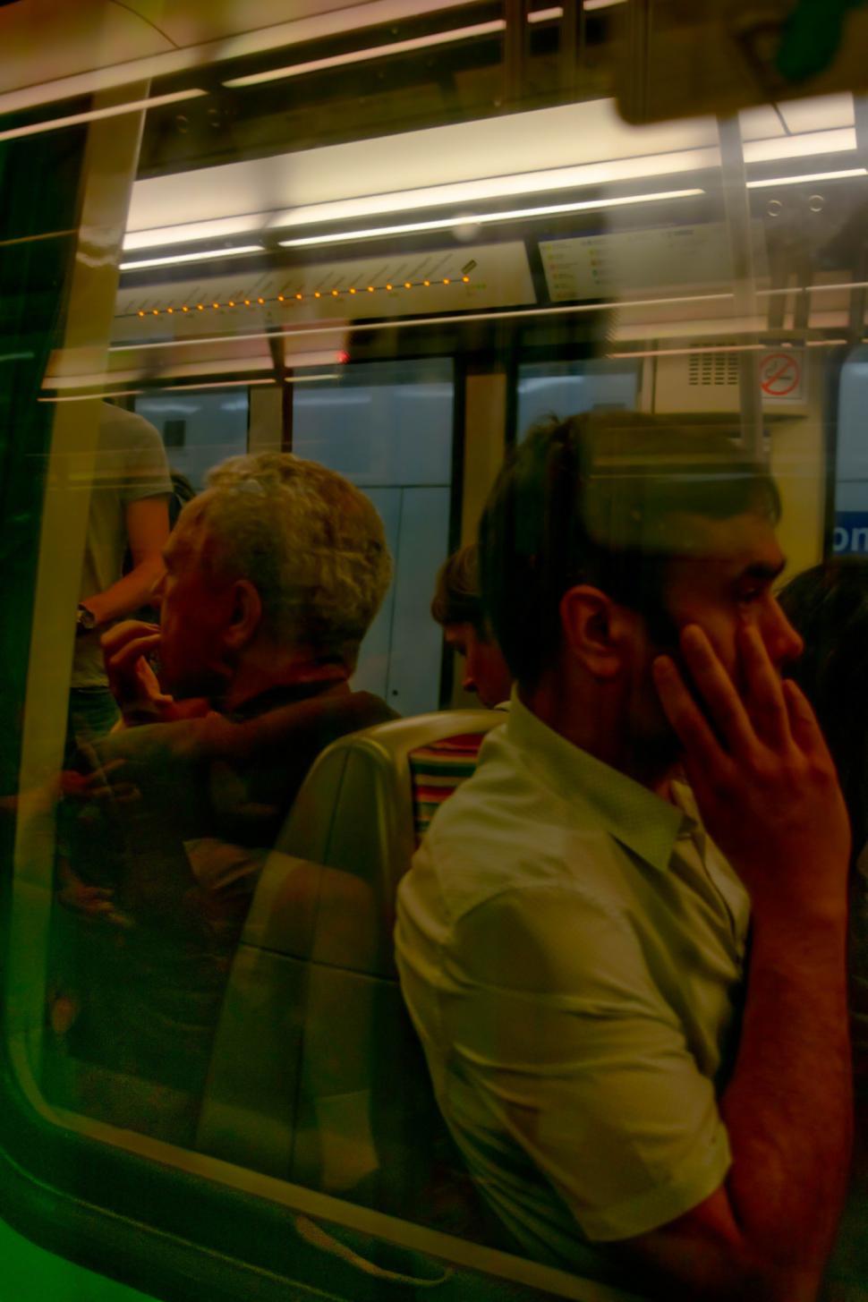 Free Image of People in train 