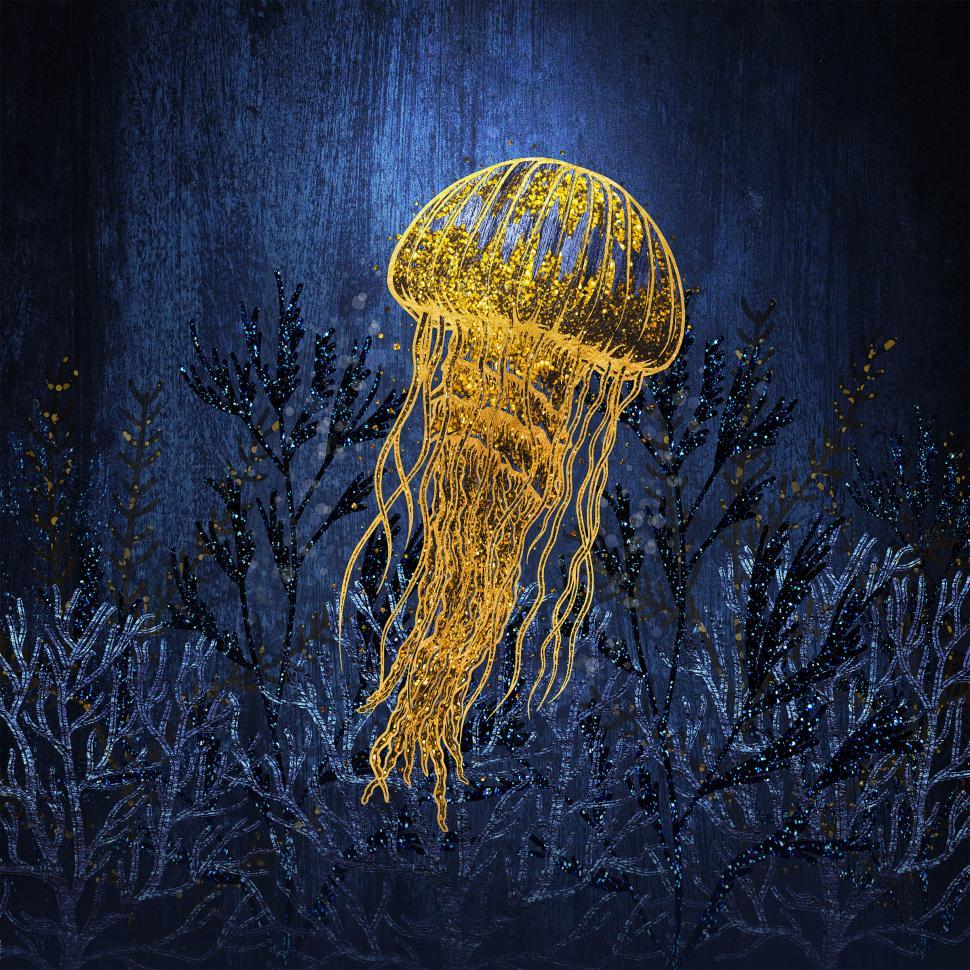 Free Image of Metal Jellyfish - Drifting with the Current - Abstract Jellyfish 
