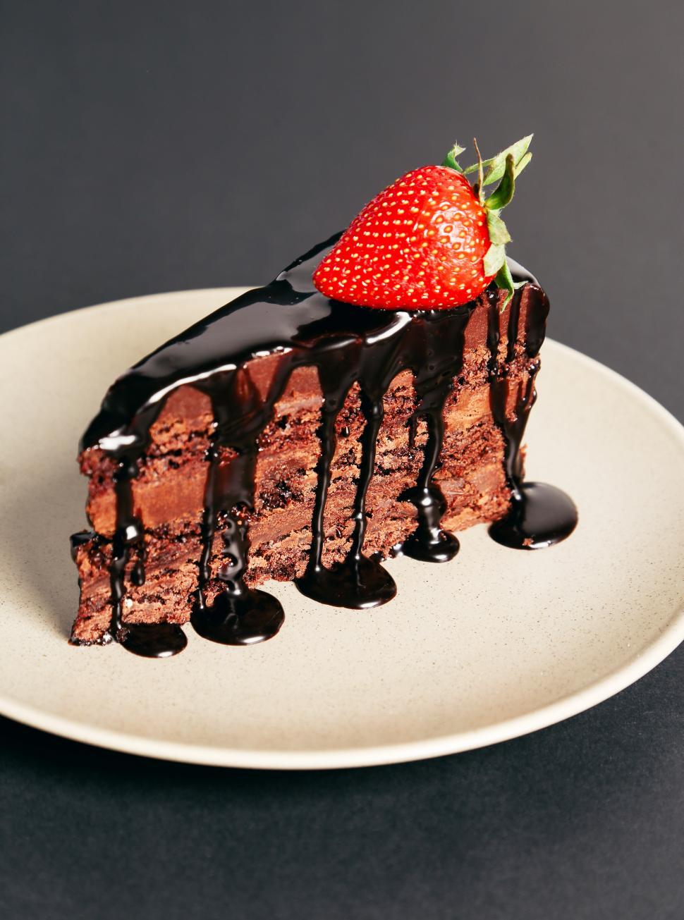 Free Image of Delicious chocolate dessert cake 