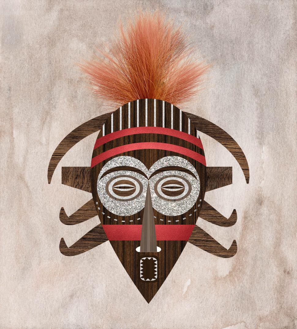 Free Image of Traditional African Mask - Illustration 