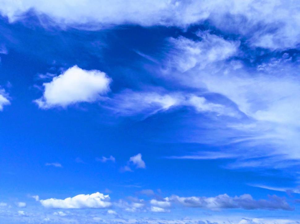 Free Image of Beautiful summer blue sky cloudscape  