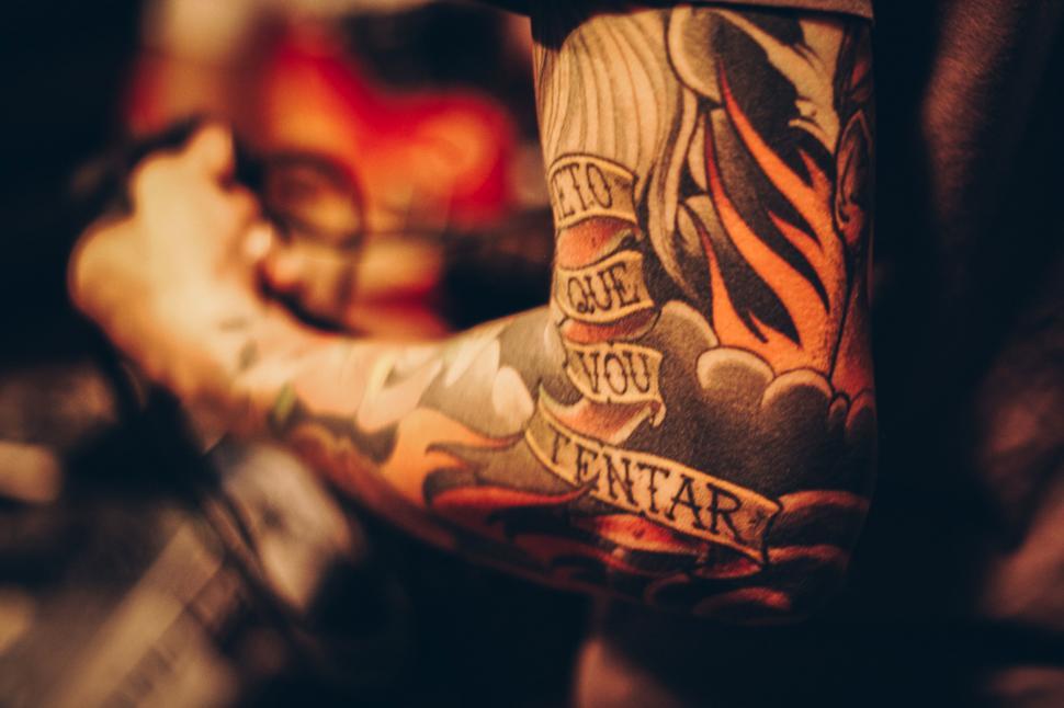 Free Image of Tattoos on arm 