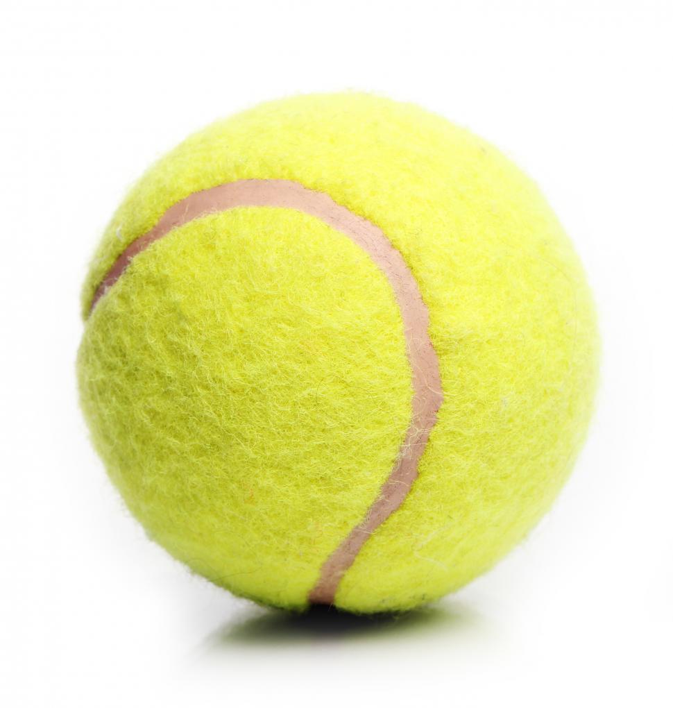 Free Image of One yellow felt tennis ball 