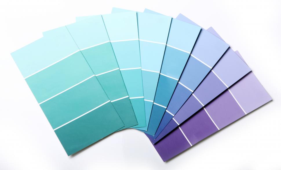 Free Image of Colorful paint chips  