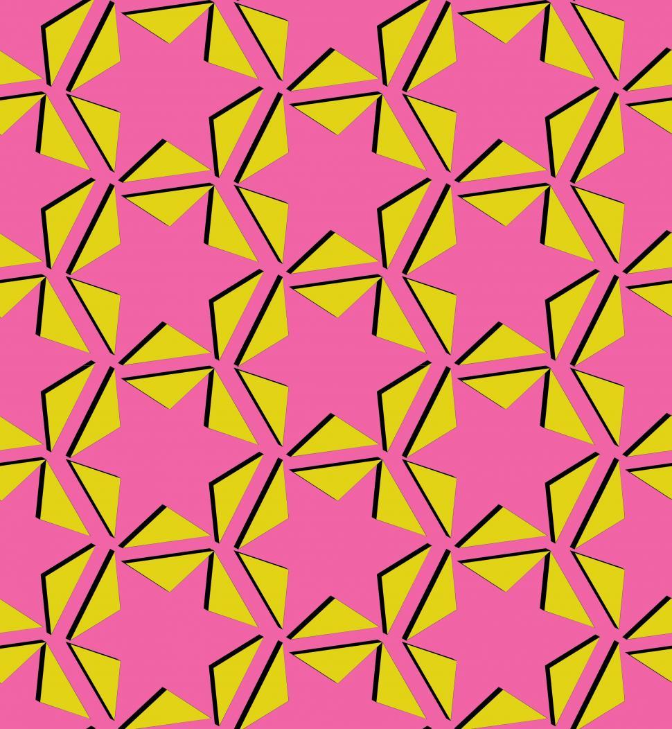 Free Image of Abstract seamless star pattern in pink  