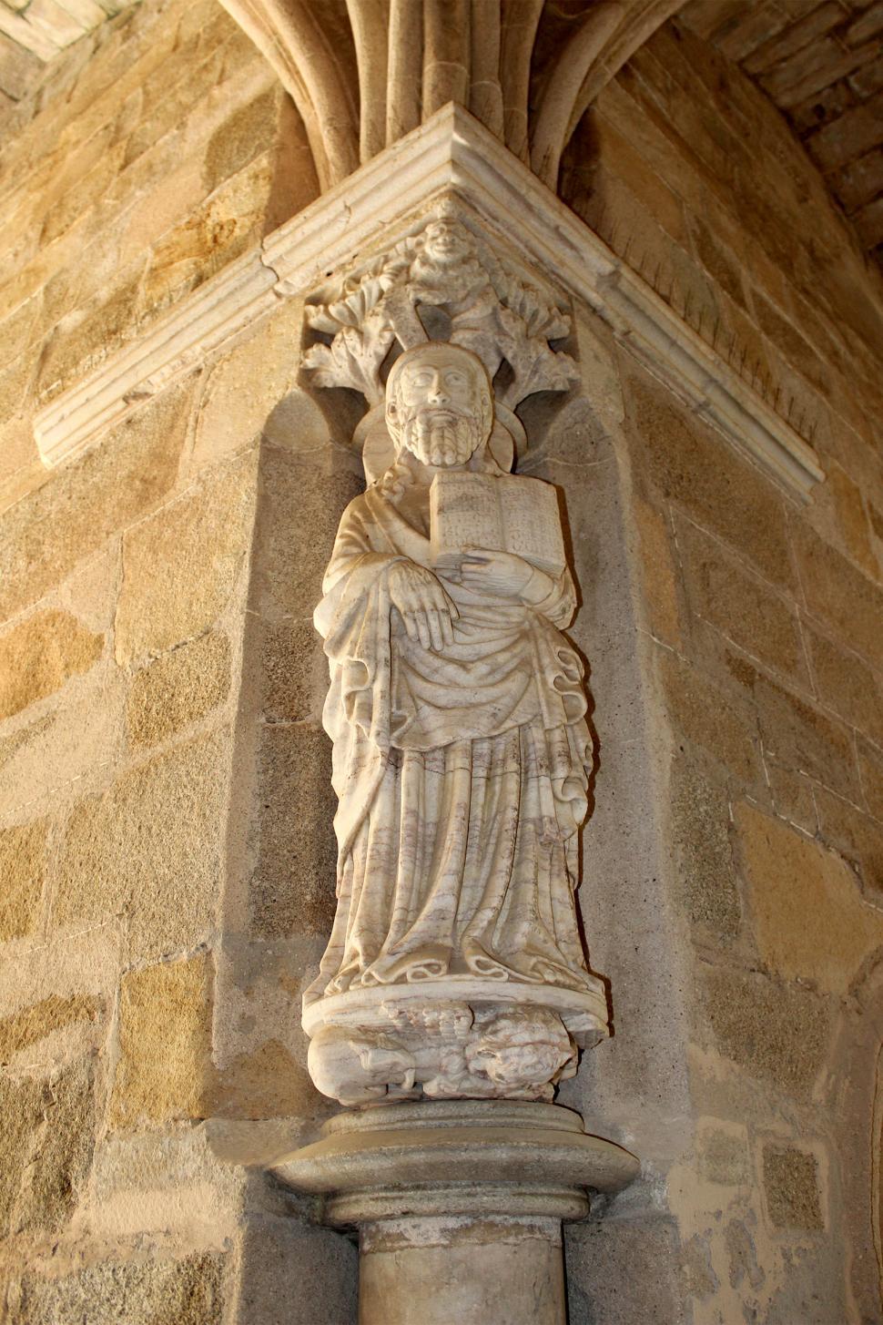 Free Image of Gothic Statue - Medieval Marble Statue of Saint Matthew the Apos 
