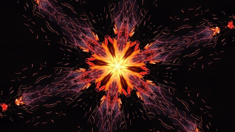 Free Image of Star Shaped Object Glowing in Dark 