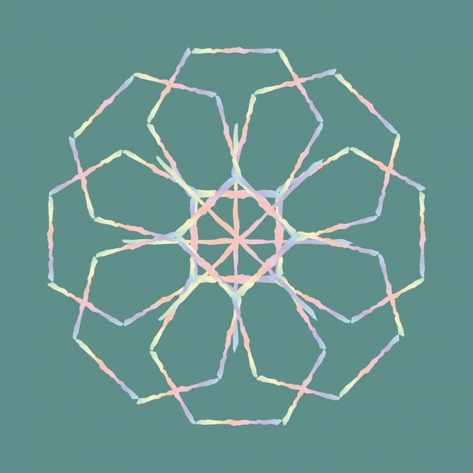 Free Image of Geometric Flower Design  
