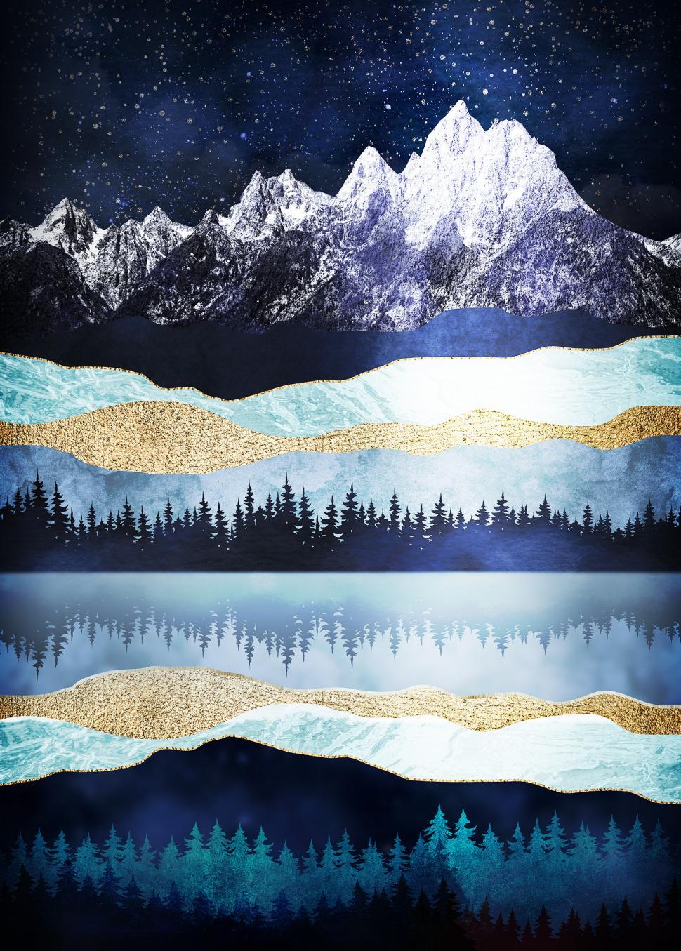 Free Image of Grand Teton National Park - Abstract Texturized Design 
