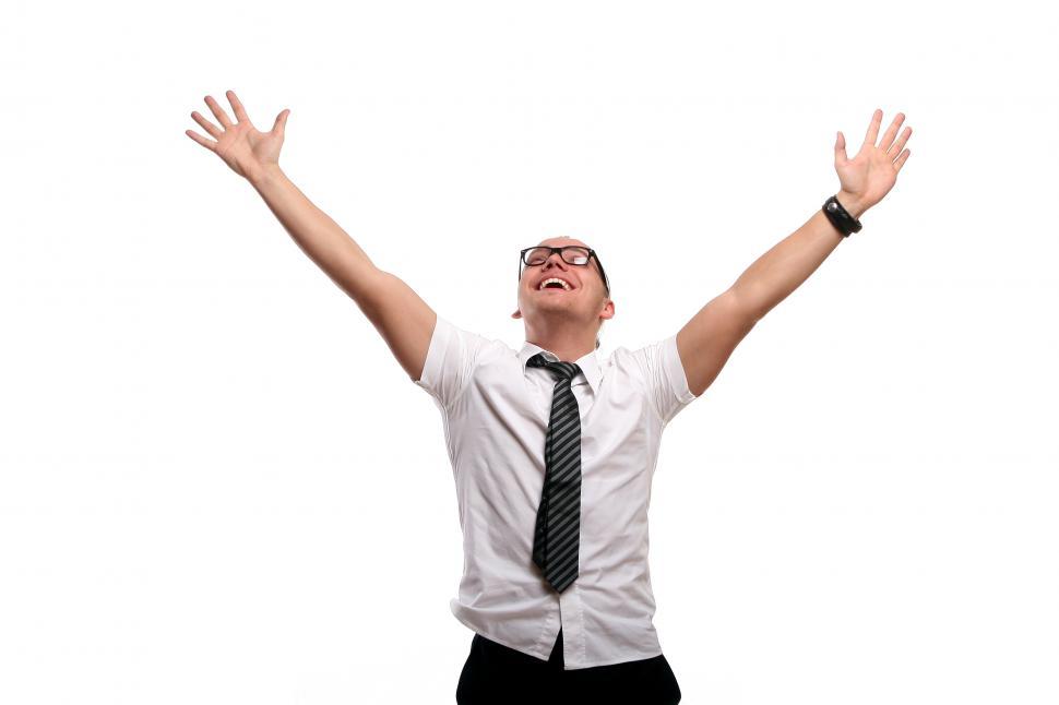 Free Image of Victorious businessman  