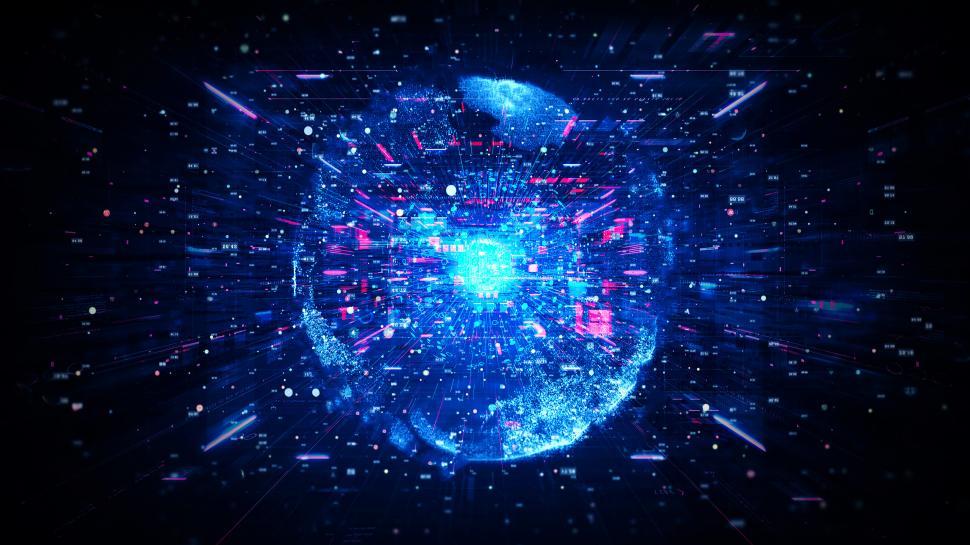 Free Image of Abstract Technology Background - Digital Transformation - Connec 