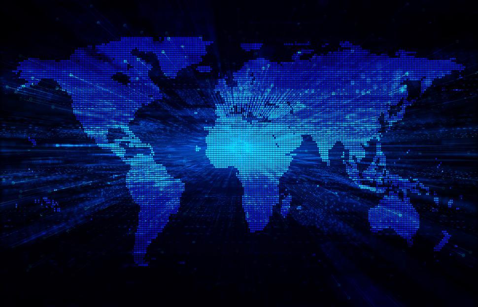 Free Image of Abstract Technology Background - Digital World 