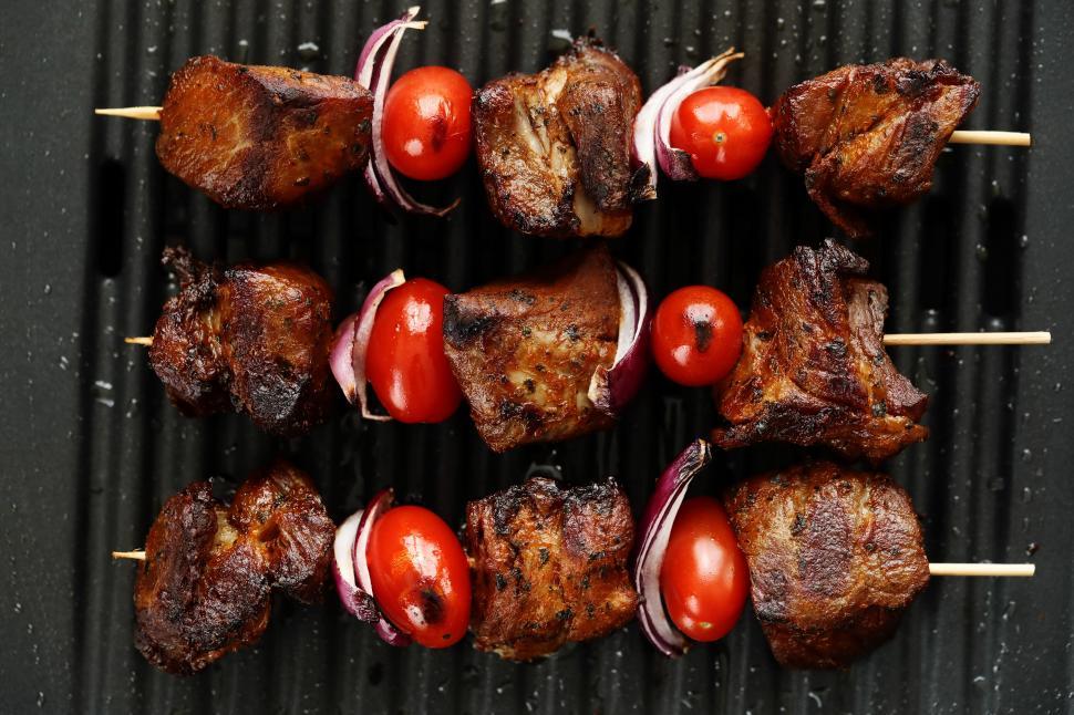 Free Image of Grilled kabobs 
