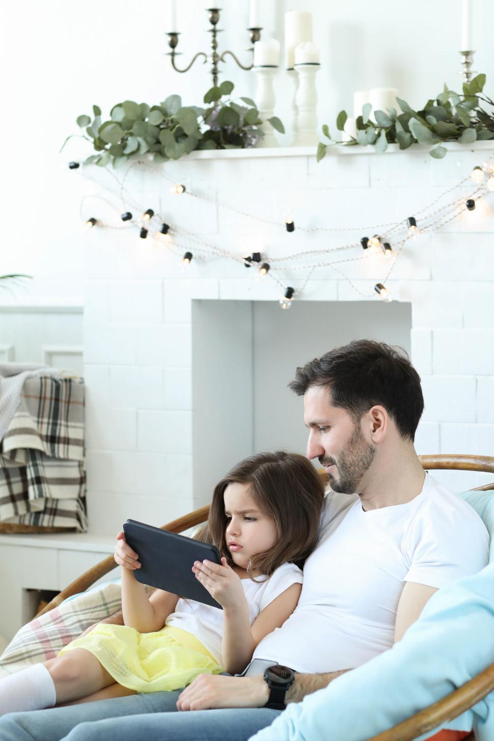 Free Image of Father relaxing with his daughter 
