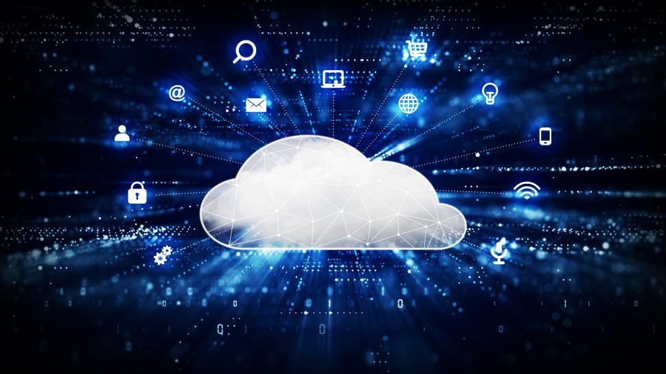 Free Image of Cloud Computing Concept - Cloud and Icons 