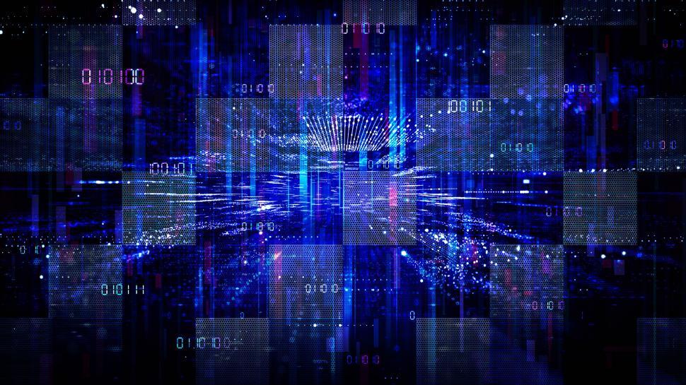 Free Image of Abstract Technology Background - Big Data Concept with Digital M 
