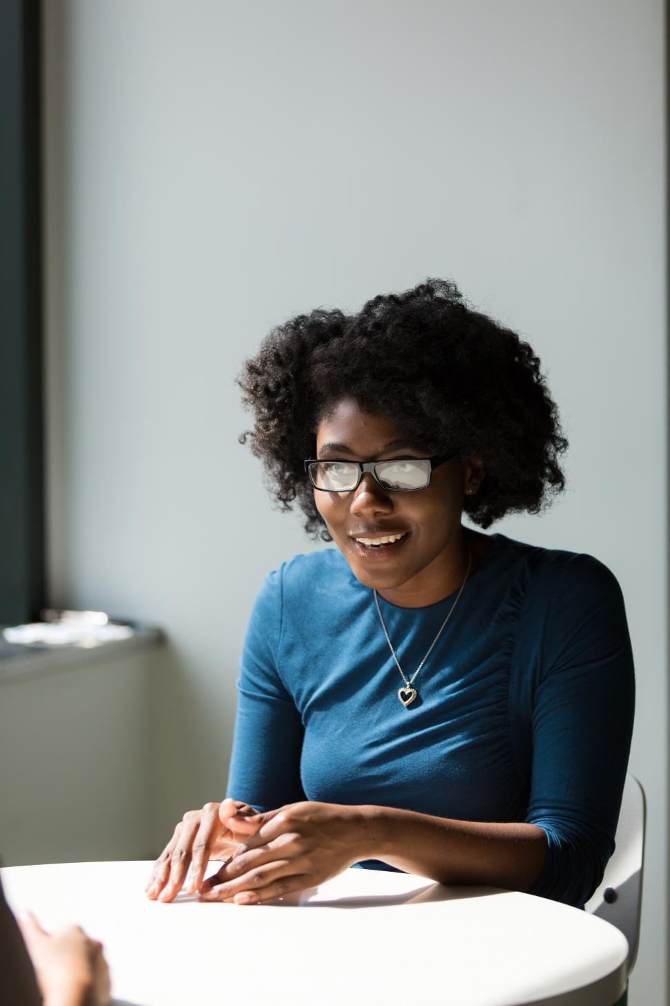 Free Image of Female entrepreneur during a meeting in office 