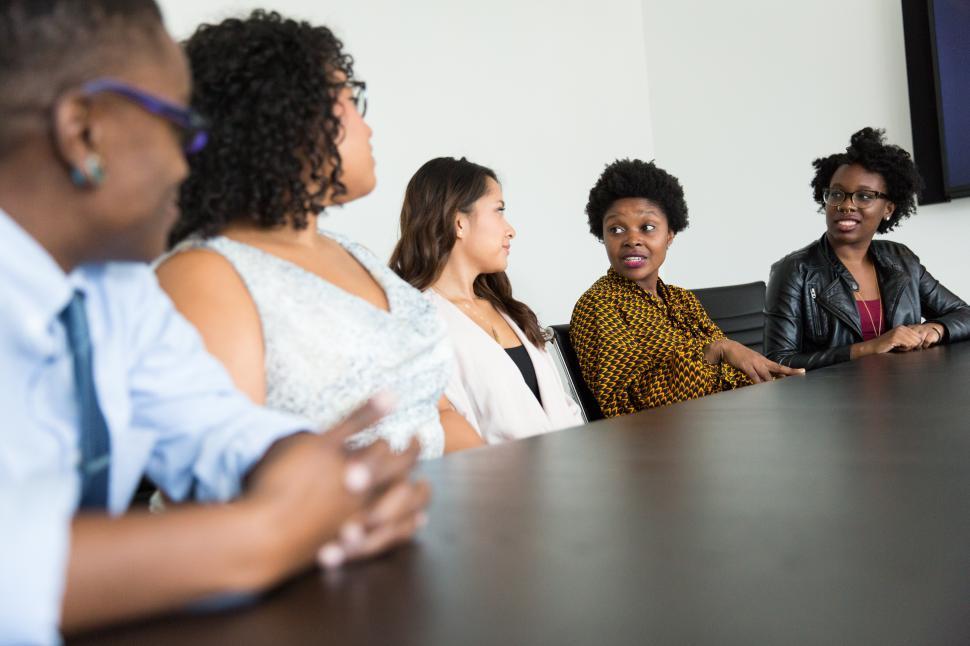 Free Image of Business people working together in meeting room 