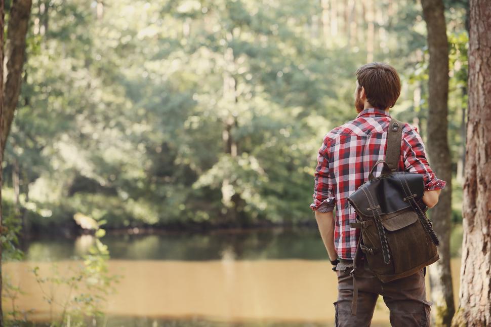 Free Image of Man facing the wilderness 