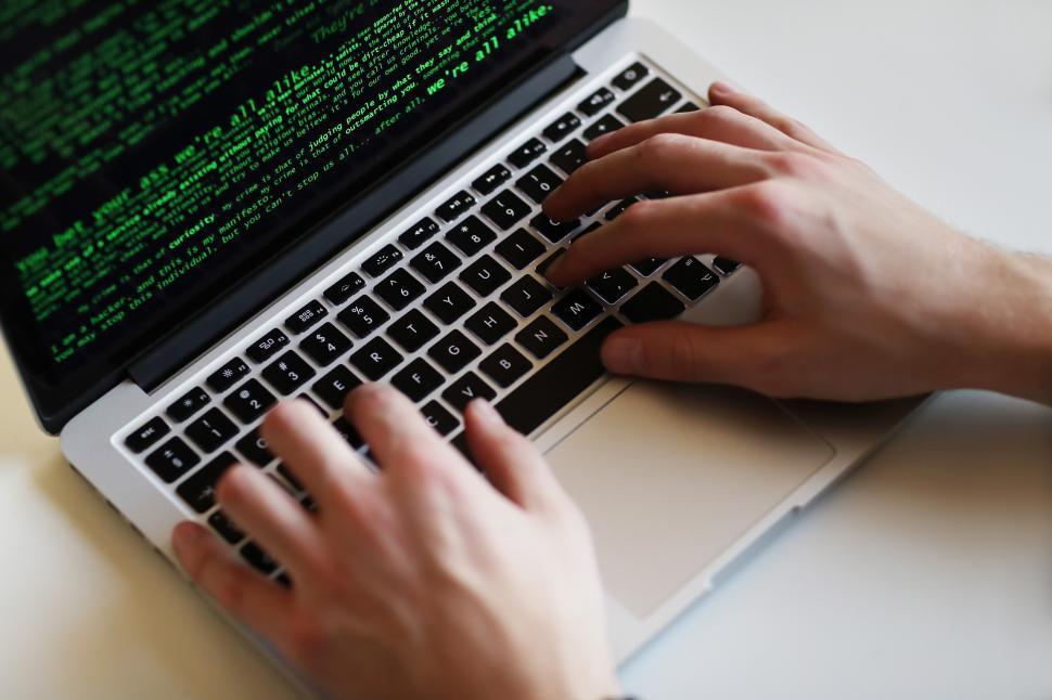 Free Image of Laptop with code - malware 