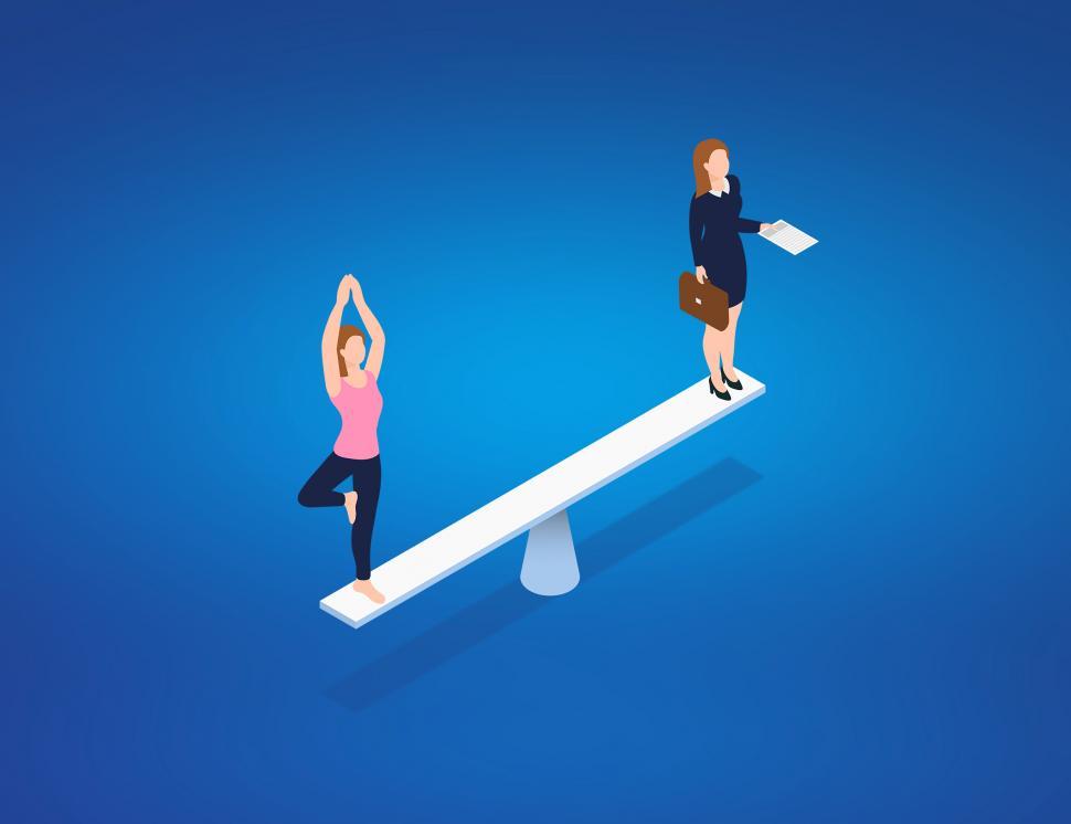 Free Image of Work Life Balance Concept - Woman Trying to Balance Life and Wor 
