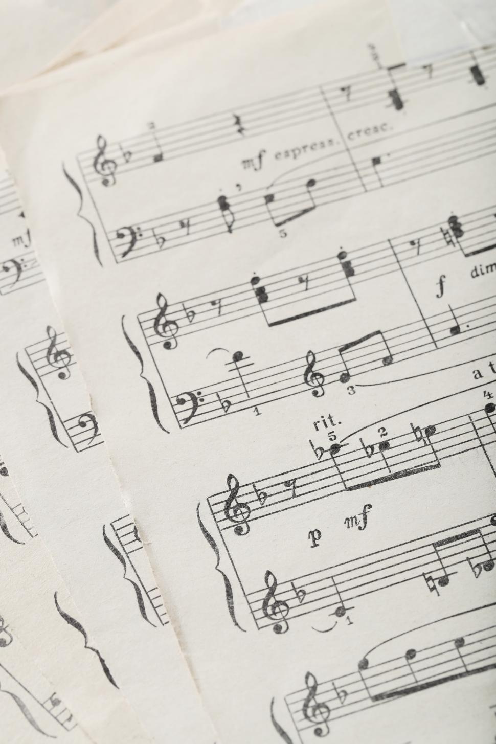 Free Image of Sheet music 