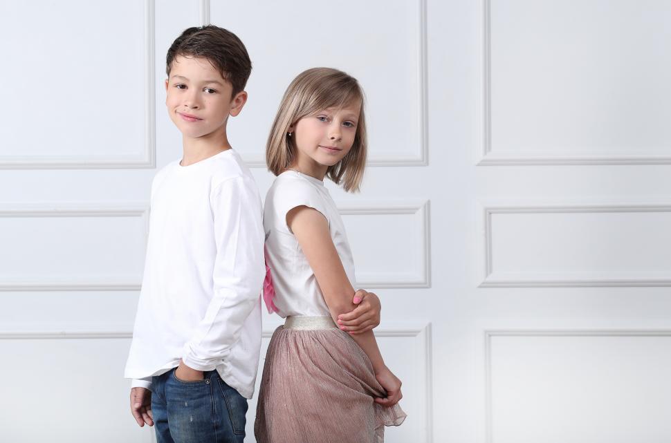 Free Image of Boy and Girls Stand Together 