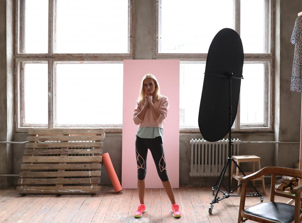 Free Image of Woman in sportswear photo shoot 