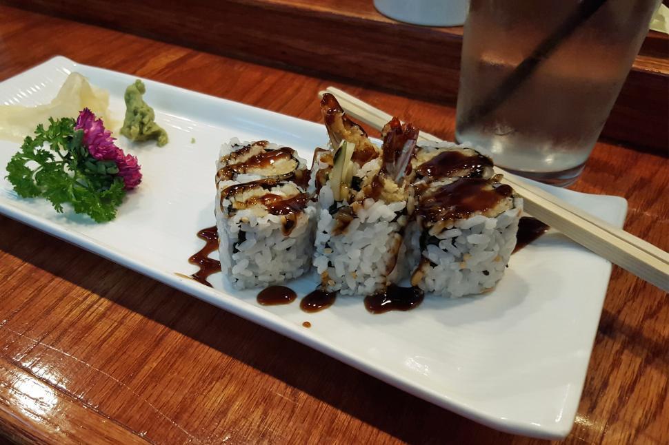 Free Image of Japanese Eel Sushi Rolls  