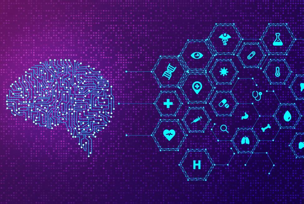 Free Image of Artificial Intelligence Applied to Healthcare - Concept	 