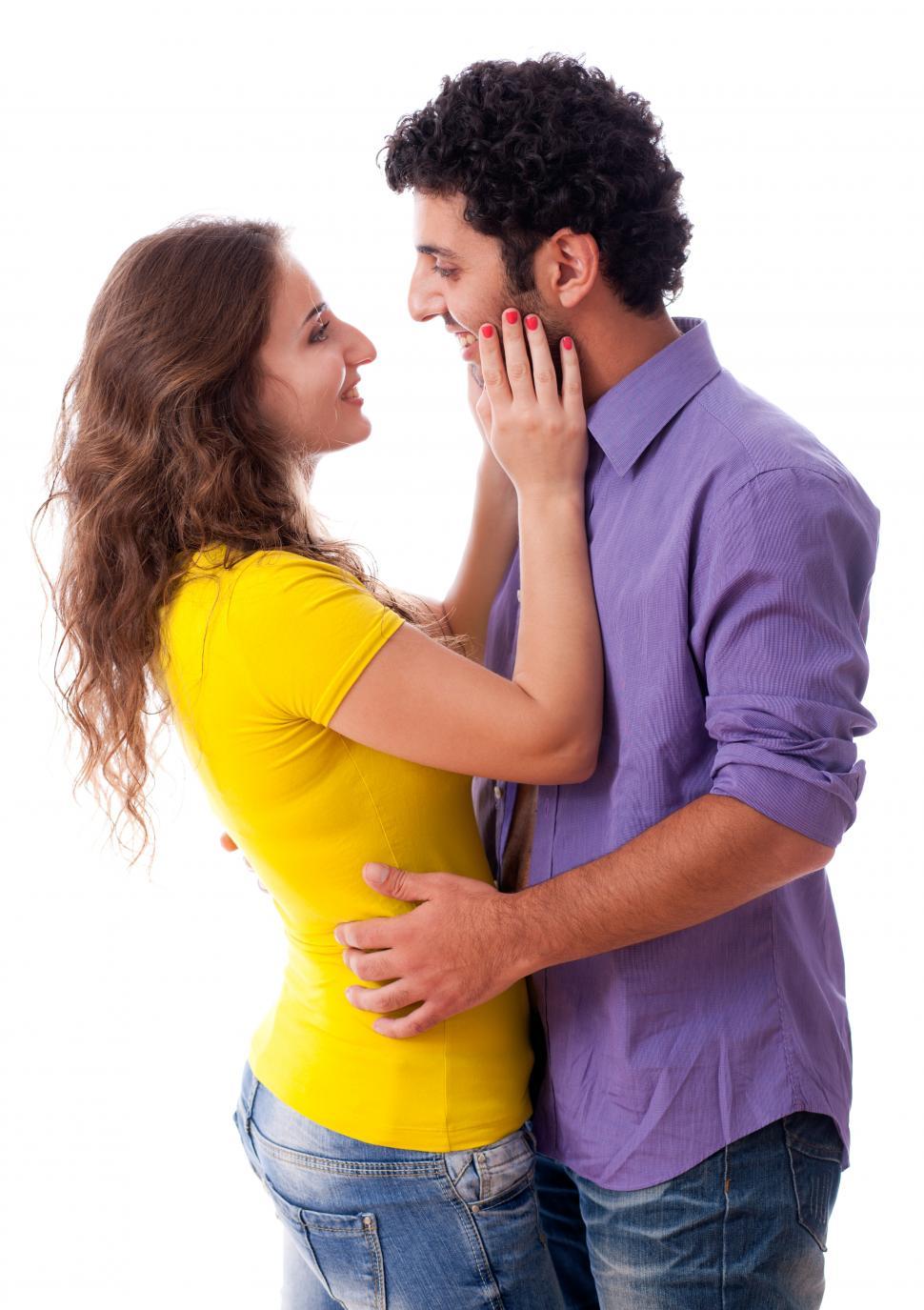 Free Image of Young and happy couple together 