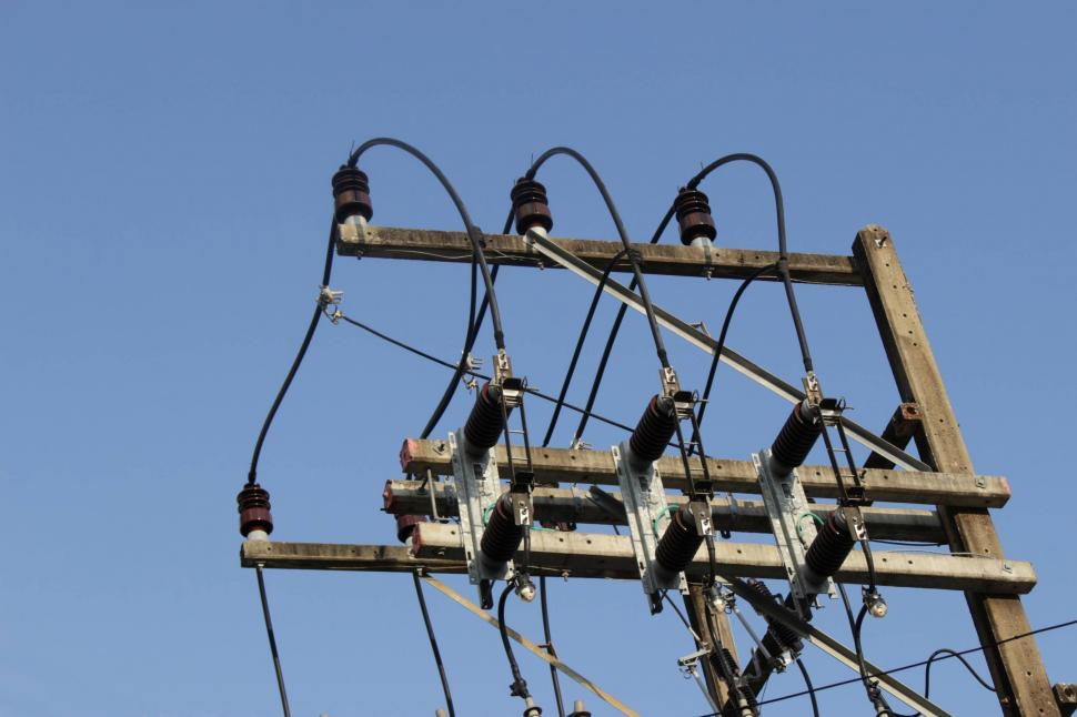 Free Image of Electricity pole wires  