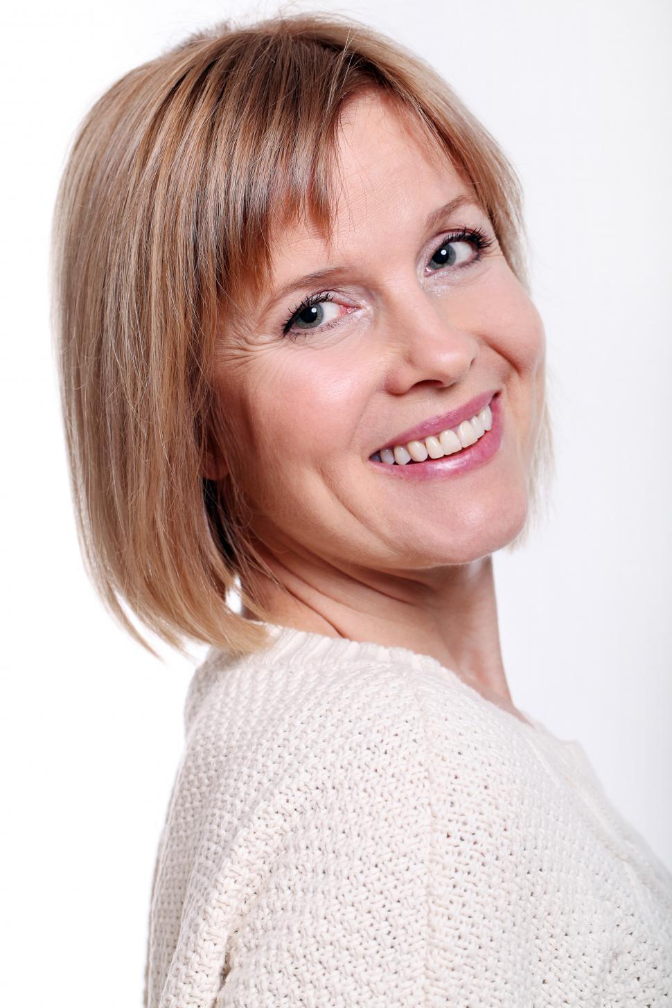 Free Image of Adult woman on white background 