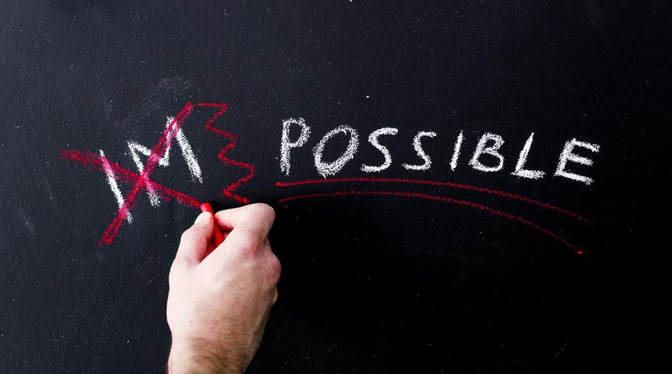 Free Image of Words of possibility - not impossible 