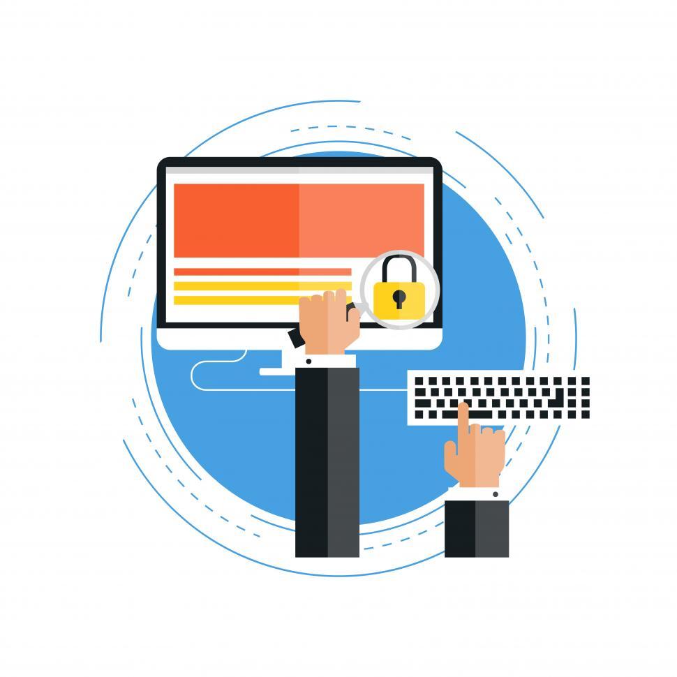 Free Image of Internet security concept	  
