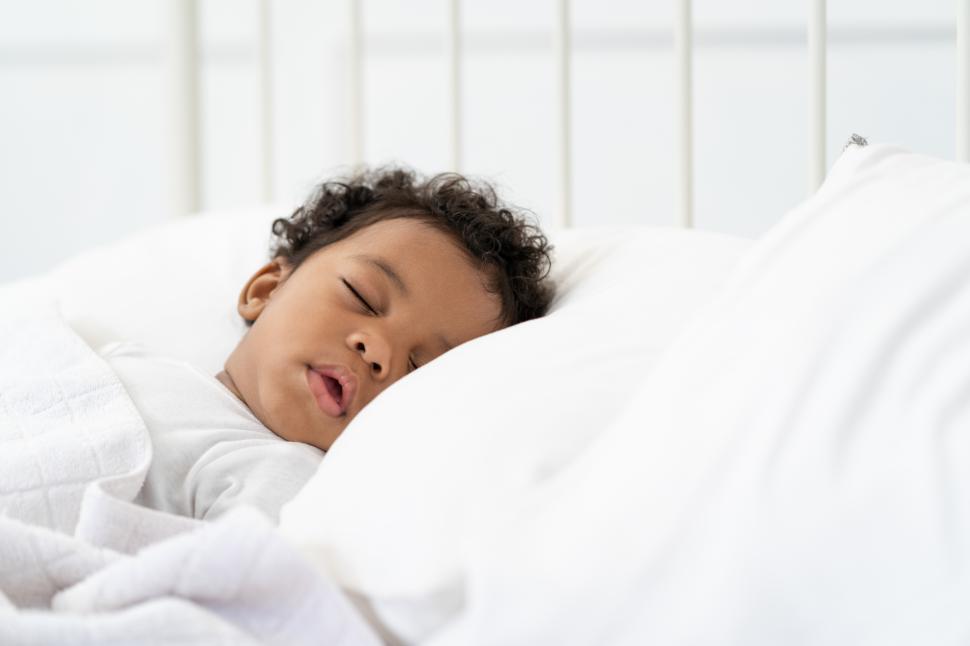 Free Image of african american baby sleeping 
