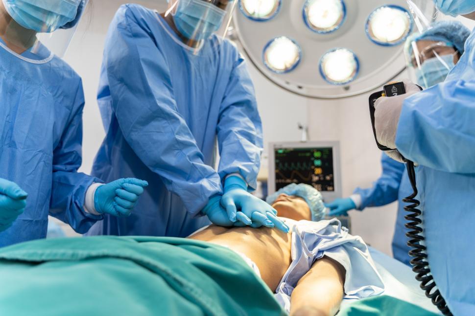 Free Image of CPR - Resuscitating Patient 
