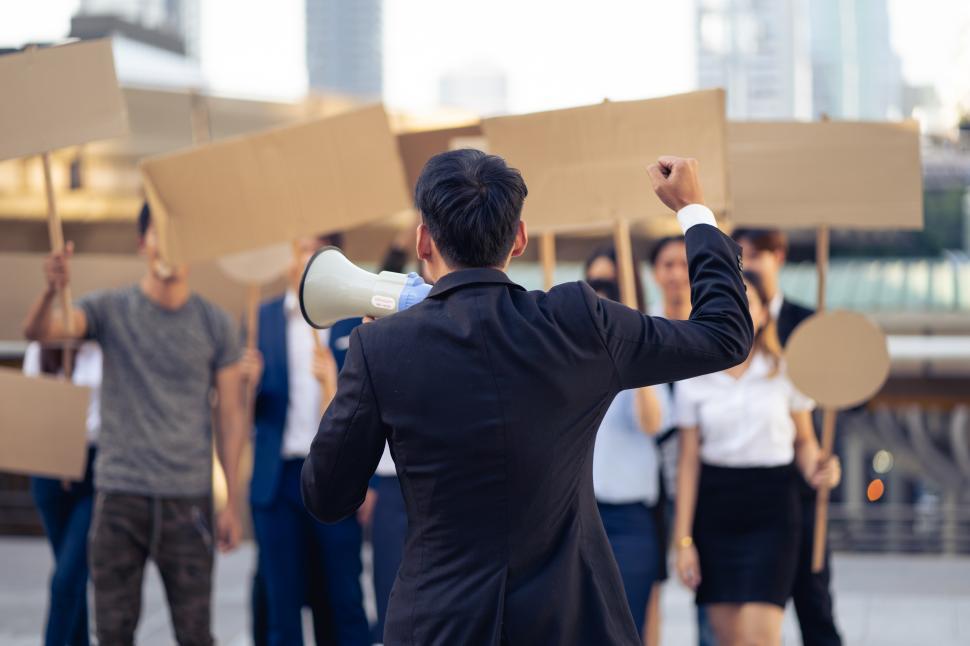 Free Image of Street protests - fill in your own message 