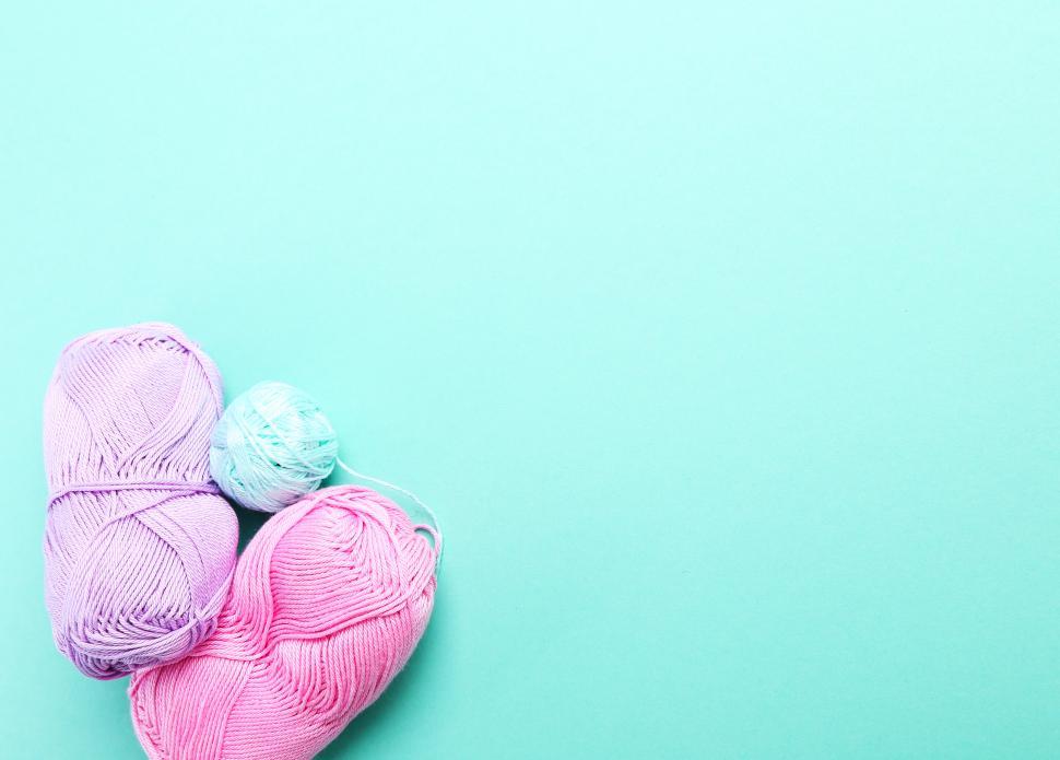 Free Image of Yarn skeins background 