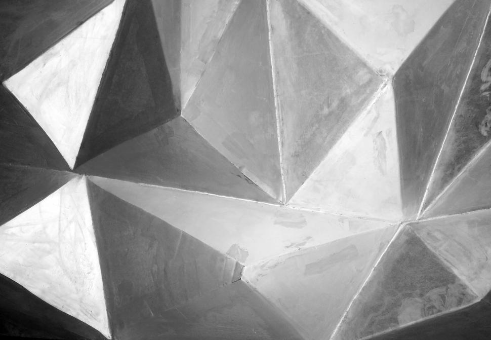 Free Image of Abstract architecture 3d metal wall  