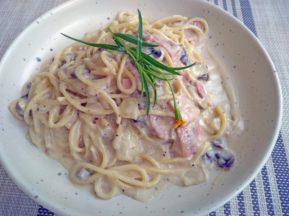 Free Image of Spaghetti carbonara  