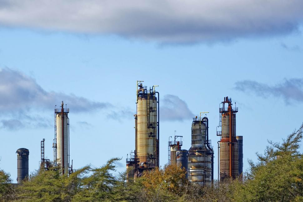 Free Image of Old industrial towers 