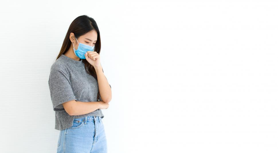 Free Image of Young woman is feeling sick. 