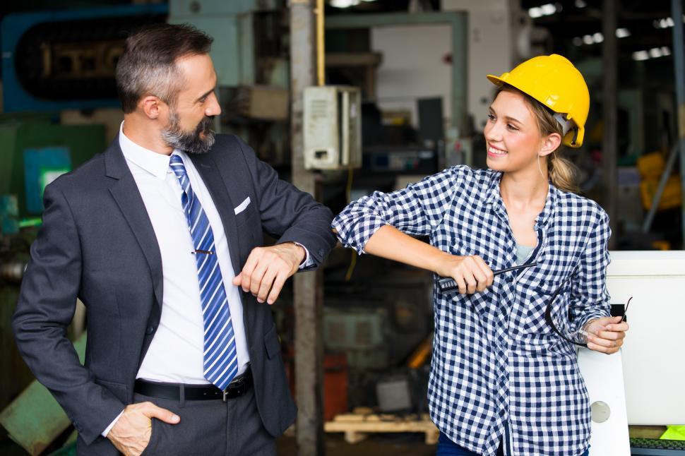 Free Image of A successful engineer or technician at the factory. 