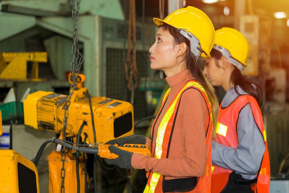 Free Image of Asian woman labor, They are working in the factory. 