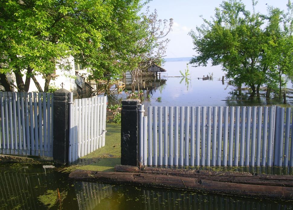 Free Image of Flooded rural area water invading the fields 